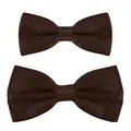 Produktbild: DonDon Vater-Sohn Fliegen Set im Partnerlook, bereits gebunden und verstellbar - Dunkelbraun