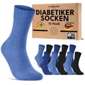 Produktbild: 10 Paar Diabetikersocken für Herren & Damen ohne Gummibund & ohne Naht aus Ba...