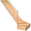 Produktbild: Dolle Wangentreppe Paris 1/4 gewendelt mit Setzstufen Fichte FSC