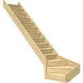 Produktbild: Dolle Wangentreppe Paris 1/4 gewendelt mit Setzstufen Fichte FSC
