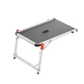 Produktbild: Hailo TP2 Pro Treppenpodest - Arbeitsplattform für Hailo-Leitern bis 4 Stufen - Stabiler Rahmen aus Aluminium - für Private und gewerbliche Nutzung - belastbar bis 150 kg - Gewicht: 9 kg - Silber