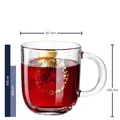 Produktbild: Leonardo Emozione Tasse 400 ml bunt Glück 4er-Set Glastasse Teetasse