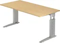 Produktbild: HAMMERBACHER Schreibtisch Schreibtisch C-Fuß 160x80cm Ahorn/Silber