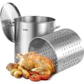 Produktbild: VEVOR Suppentopf Edelstahl, 60,5 L Großraumtopf, Kochgeschirr-Saucentopf mit Korb & Deckel & Griff, Suppentopf in Handelsqualität, Schleifbehandlung