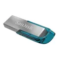 Produktbild: SanDisk 128GB Ultra Flair USB 3.0 Stick Tropic Blue