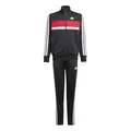 Produktbild: adidas Unisex Kids SEASONAL ESSENTIALS TIBERIO 3 STRIPES TRICOT TRACKSUIT, black/white/pure ruby, 4-5 Years