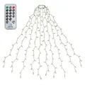 Produktbild: SALCAR 1,5m Christbaumbeleuchtung mit Ring und 10 Girlanden, 250er LED Überwurf Lichterkette mit Fernbedienung, Wasserdicht Lichterkette Weihnachtsbaum für 90cm bis 150cm Tannenbaum, Warmweiß