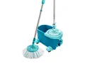 Produktbild: Leifheit Bodenwischer-Set Set CLEAN TWIST Disc Mop Ergo Mobile, (5-St), Drill-Stiel-Mechanik, 360° Kardan-Gelenk, verstellbar (109 - 140 cm)