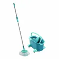 Produktbild: Leifheit Set Clean Twist Disc Mop Ergo Mobile Bodenwischer + Wagen Türkis 52102
