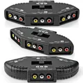Produktbild: Cinch Umschalter 3 fach Audio Video Schalter Verteiler Switch 3 Wege Chinch RCA