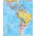 Produktbild: Stiefel Kontinentkarte Mittel- und Südamerika politisch (97 x 119 cm)
