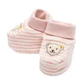 Produktbild: Steiff Babyschuhe GOTS EU Größe 1 silver pink, 1-6 Monate, aus samtigem Organic Velour, sanftes Schlupfbund für perfekten Sitz, aus Bio-Baumwolle, waschmaschinenfest