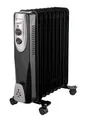 Produktbild: Heizgerät Gutfels HR 32009 sw, 800/1200/2000 W, 3 Stufen, 9 Rippen, Tragegriff, Thermostat, Transportrollen, B 410 x T 230 x H 540 mm, schwarz 196316