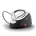 Produktbild: Tefal Pro Express Ultimate Dampfbügelstation, starker 8-Bar-Druck, Dampfstoß: 520 g/Min., 1,9 L Wassertank, Antikalk-Kollektor, Anti-Tropf-System, Bügeleisen Dampfstation, schwarz/weiß, GV9550