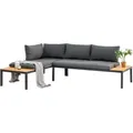 Produktbild: riess-ambiente Modulare Garten Sitzgruppe ORLANDO LOUNGE 240cm anthrazit Aluminium wetterfest inkl. Kissen Gartenlounge Sitzlounge Gartengruppe Gar... - Grau