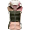 Produktbild: Navahoo Steppweste Shadaa Multikulti Ärmellose Damen Weste im Colourblocking-Stil und Kapuze bunt XS (34)