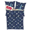 Produktbild: s.Oliver Kinderbettwäsche Universum 135x200 cm - 100% Baumwolle, praktischer Reißverschluss & maschinenwaschbar, Bettwäsche für Kinder Astronaut & Rakete 2tlg. blau