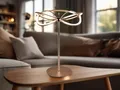 Produktbild: Moderne LED Tischlampe CHARIVARI Messing matt, Höhe 50cm