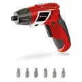 Produktbild: Einhell Akkuschrauber TC-SD 3,6 Li (3,6V, 1300 mAh, 3 Nm Drehmoment, Drehgelenk im Handgriff, LED-Licht, Softgriff, Ladekontrollleuchte, inkl. 6 Bits)