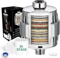 Produktbild: Buenotec Kalk- und Wasserfilter 36 Stufen Duschfilter mit Vitamin C E für Hartes Wasser kopffilter, Zubehör für Hand-Duschkopf, Wand-Duschkopf, Regen-Duschkopf, Kombi-Duschkopf, mit 2 Filterpatrone zur Entfernung von Chlor und Schwermetallen