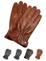 Produktbild: AKAROA ESTD 2019 Lederhandschuhe Herren TIM2, Touchscreen Funktion, italienisches Leder, recyceltes Strickfutter aus 50% Kaschmir und 50% Wolle, 5 Größen S - XXL, cognac, XL-10
