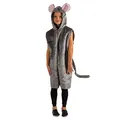 Produktbild: Krause & Sohn Kinderkostüm graue Maus Overall Plüsch Tierkostüm Mäusekostüm Fasching (116-128)