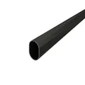 Produktbild: MS Beschläge Kleiderschrankstange Schwarz oval 30x15mm Garderobenstange Wandhalterung Kleiderstange Schrankstange Kleiderstangenhalter Stahlstange (ohne Wandhalter, 1,00 Meter)