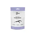 Produktbild: Humble Floss Picks, mit Aktivkohle 50 Stück schwarze Zahnseide mit Halter Sticks