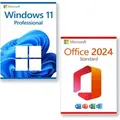 Produktbild: Microsoft Office 2024 Standard + Microsoft Windows 11 Professional Lizenz für 3 PC