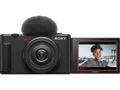 Produktbild: SONY ZV-1F Vlogging Kamera, Klapp- und drehbares Display, 4K Digitalkamera Schwarz, - opt. Zoom, Extra fine TFT LCD Selfie-Touchdisplay, WLAN