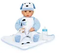 Produktbild: Small foot 2736 - Puppe Benno mit weiß/blauem Zubehör, Weichkörper-Puppe, 40cm