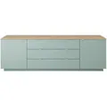 Produktbild: Hom`in Sideboard Lahore, Mintgrün, Eiche Artisan, Holzwerkstoff, 3 Fächer, 3 Schubladen, 240x77x44 cm, Wohnzimmer, Kommoden & Sideboards, Sideboards