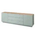 Produktbild: Stella Trading CORE TV-Sideboard in Schilf, Artisan Eiche Optik - Moderner Fernsehschrank mit Schubladen und viel Stauraum - 240 x 77 x 44 cm (B/H/T)
