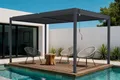 Produktbild: PIANA 4x3m selbsttragende bioklimatische Pergola aus grauem Aluminium