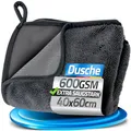 Produktbild: LOCO BIRD saugstarkes Trockentuch Dusche 600GSM - 40x60 cm Fast Dry Microfaser Putztuch für Badezimmer - Microfasertuch in grau - Auto Trockentücher XXL - Mikrofasertücher groß - Simply Shiny Bath