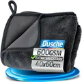 Produktbild: Loco Bird Trockentuch Dusche 600GSM, Fast Dry Microfaser Putztuch für Badezimmer Mikrofasertuch (40x60 cm, 1-tlg., Microfasertuch in grau - Auto Trockentücher xxl - simply shiny Bath, Streifenfrei, Fusselfreie Reinigung und Politur)