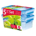 Produktbild: Emsa Clip & Close 5er Set Frischhaltedosen 0.25 L 0.55 L 1 L 1.20 L 2.30 L Dose