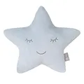 Produktbild: roba Kuschelkissen in Stern Form - roba Style - Flauschiges Deko Kissen für Baby & Kinderzimmer - für Mädchen & Jungen - Hellblau, 1 Stück (1er Pack)