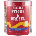 Produktbild: HUOBER Bio Sticks & Brezeln 300g Dose Salzstangen & Brezeln zum Anbieten