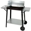 Produktbild: Tragbarer Holzkohlegrill, Metall, 90x32x85 cm, Mit Temperaturregler und 2 abn...