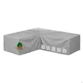 Produktbild: Mehr Garten Abdeckung Gartenmöbel Loungegruppe L-Form, Kurze Seite rechts, 270x215x80 cm, grau, Oxford 600D Gewebe, Abdeckplane Gartenmöbel wasserdicht, UV-beständig und wetterfest