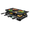 Produktbild: Adler Raclette AD 6616, 8 Raclettepfännchen, 1400,00 W, Elektrogrill, 8 Personen, Tischgrill, Fleisch Gemüse Gerichte, Schwarz