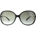Produktbild: Lunettes De Soleil Gucci 0076S 002 Dégradé Gris Or Noir