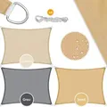 Produktbild: Kesser - Sonnensegel Sonnenschutz Windschutz hdpe Gewebe wasserabweisend & windabweisend 5-Fach quer vernäht robust & stabil Schattenspender Rechteck