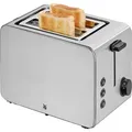 Produktbild: WMF Stelio Toaster 2 Scheiben Edelstahl, Doppelschlitz Toaster mit Brötchenaufsatz, Bagel-Funktion, 7 Bräunungsstufen, 900 W, Toaster edelstahl matt - Silber/Schwarz