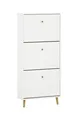 Produktbild: Bjarne Schuhschrank 158673, weiß matt, 59,8 x 19,5 x 131 cm, platzsparend dur...