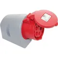 Produktbild: CEE-Wandsteckdose Turbo IP44 400V, 32A rot/grau, schraublos