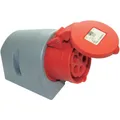 Produktbild: Interflex pce Wandsockel, 32 A, 3-polig, neutral, 400 V, 6 Stunden/s, Rot