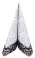Produktbild: APARTina 100 Servietten Ornament 33x33 cm Papier - Barock silber schwarz, perfekt für verschiedene Anlässe, Tissue Serviette hochwertig
