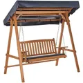 Produktbild: Beliani Hollywoodschaukel, Hellbraun, Grau, Holz, 183x180x109 cm, Gartenmöbel, Hollywoodschaukeln